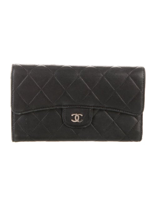 Chanel 2014-2015 CC Quilted Trifold Trifold Wallet