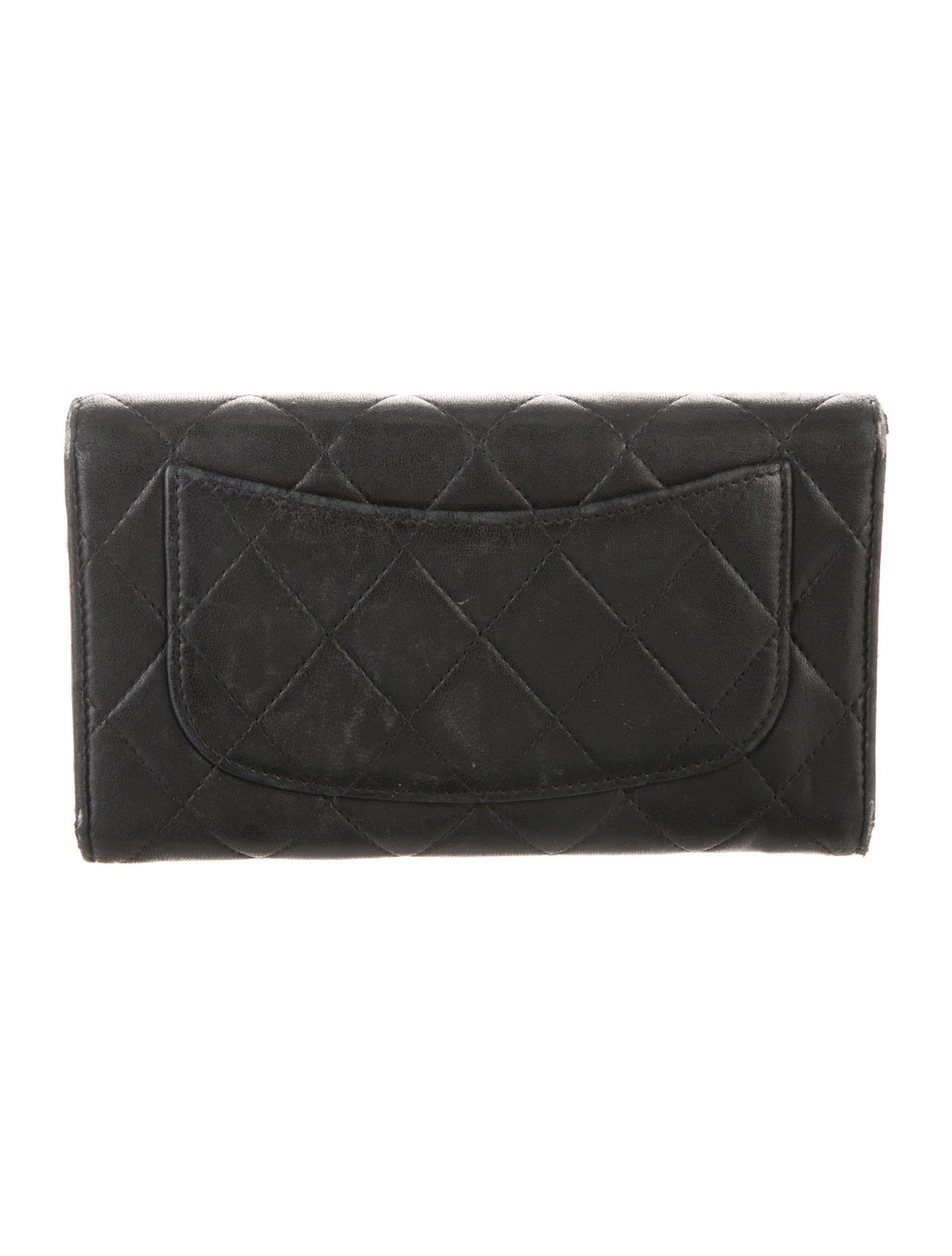Chanel 2014-2015 CC Quilted Trifold Trifold Wallet