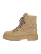 Chanel Interlocking CC Logo Suede Combat Boots