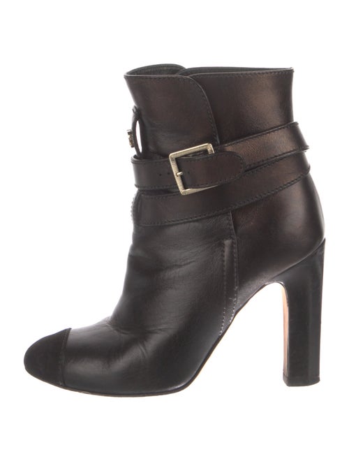 Chanel Interlocking CC Logo Leather Boots