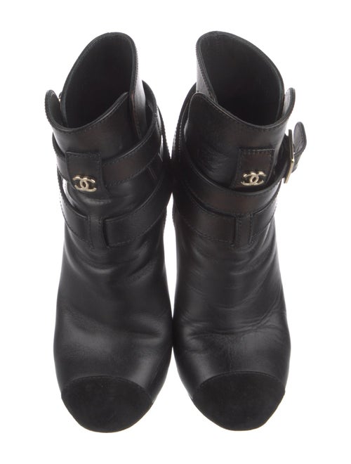 Chanel Interlocking CC Logo Leather Boots