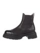 Chanel Interlocking CC Logo Leather Chelsea Boots
