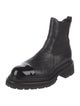 Chanel Interlocking CC Logo Leather Chelsea Boots