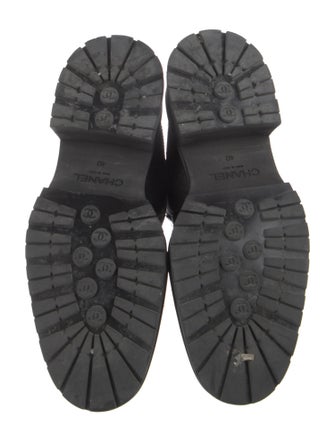 Chanel Interlocking CC Logo Leather Chelsea Boots