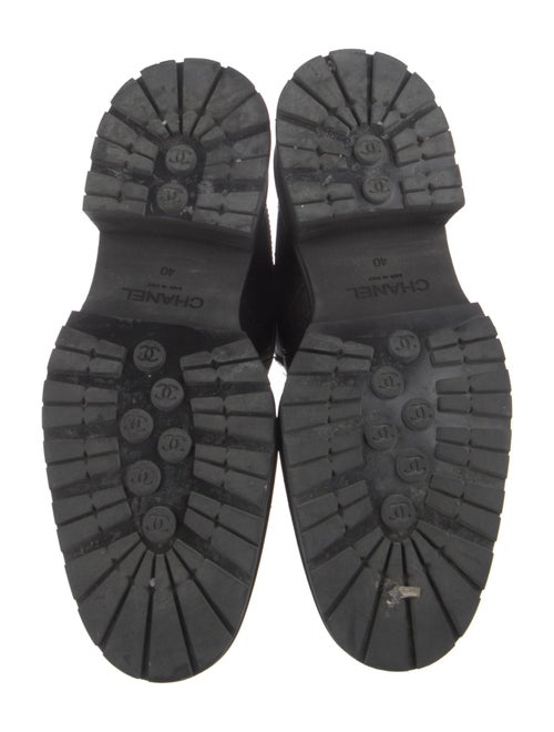 Chanel Interlocking CC Logo Leather Chelsea Boots