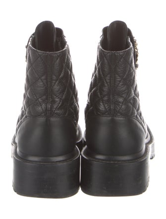 Chanel 2020 Interlocking CC Logo Combat Boots