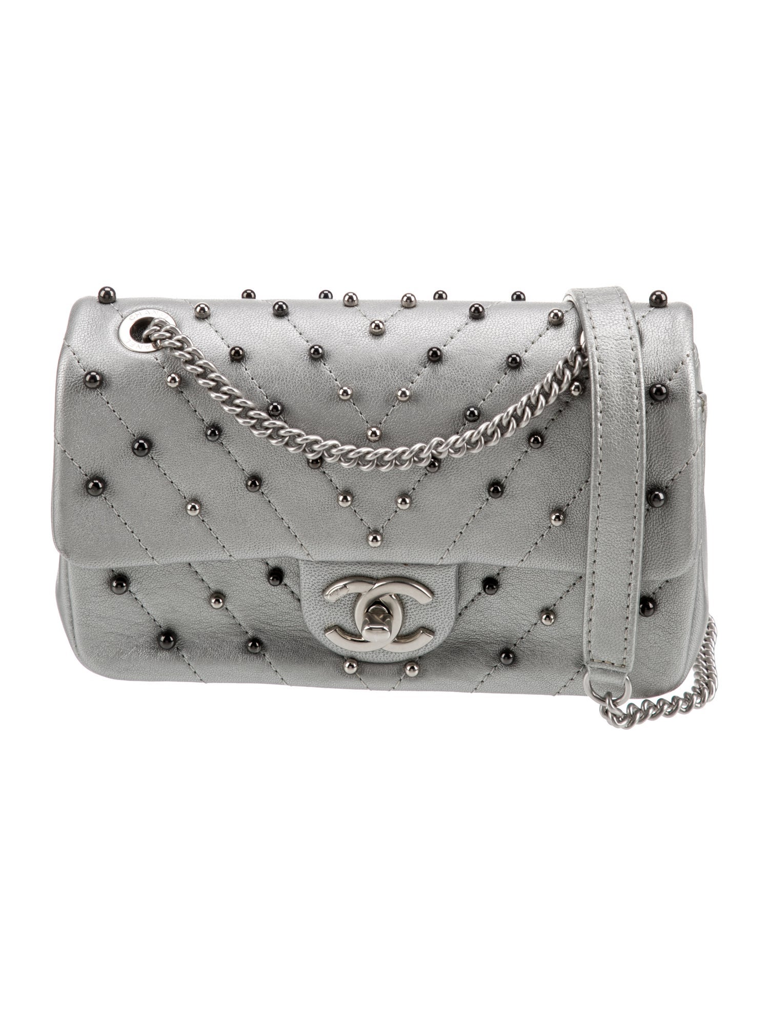 Chanel Rectangular Mini Chevron Stud Wars Flap Bag