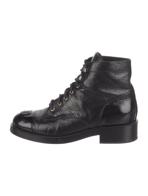 Chanel 2021 Interlocking CC Logo Combat Boots