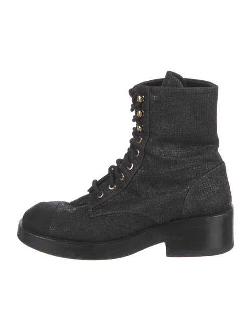 Chanel Interlocking CC Logo Combat Boots