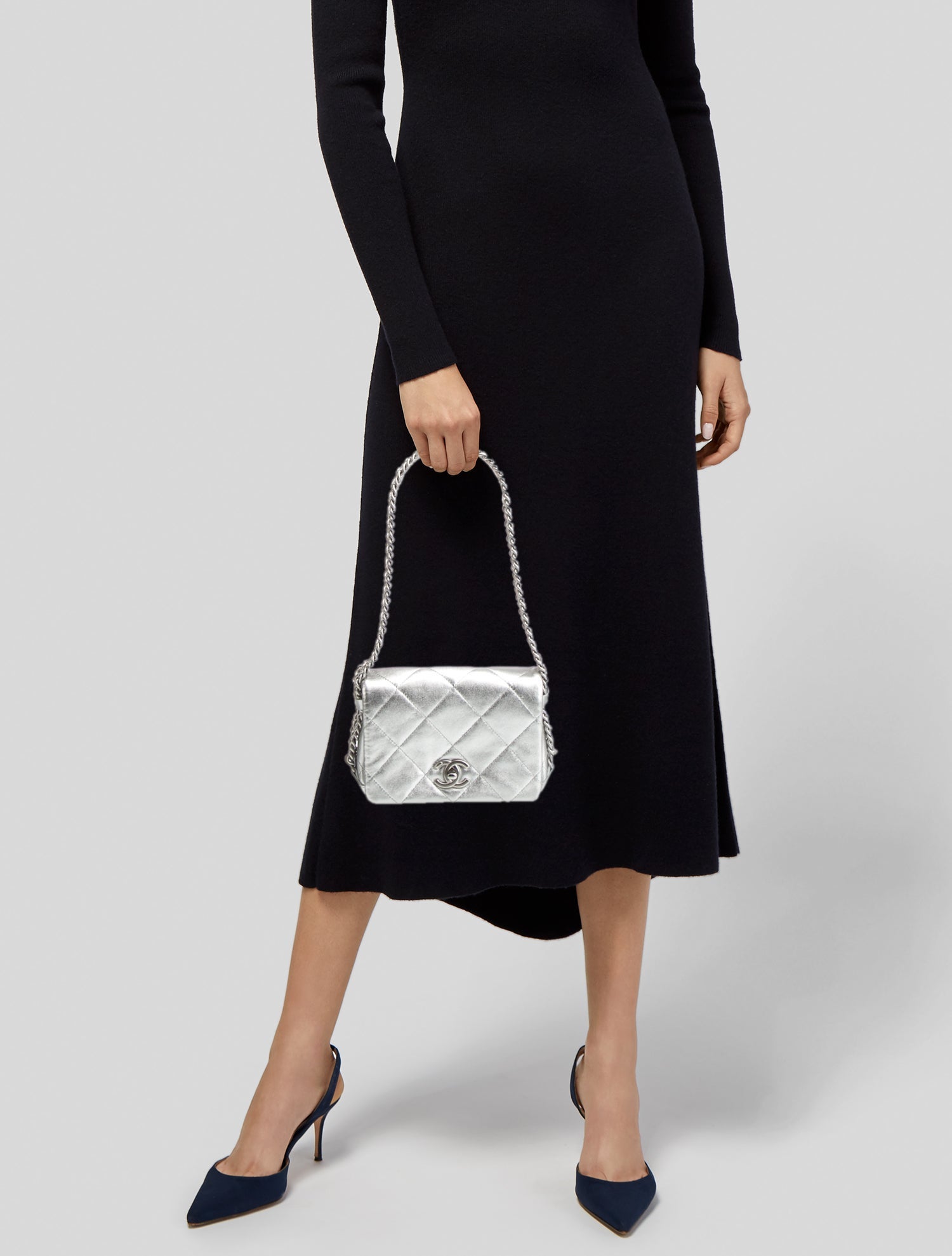 Chanel Mini Chain Rows Flap Bag