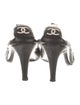 Chanel Interlocking CC Logo Leather Slingback Pumps