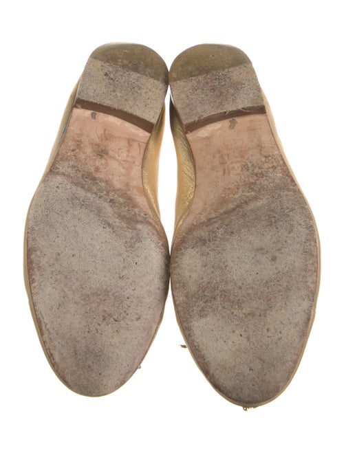 Chanel Interlocking CC Logo Leather Ballet Flats