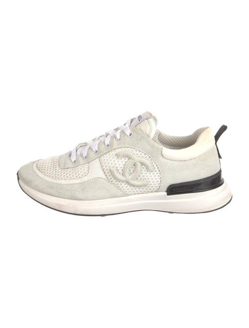 Chanel Interlocking CC Logo Suede Sneakers