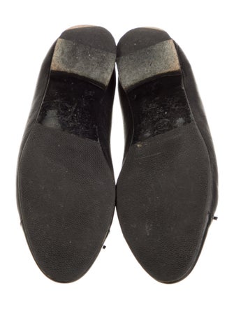 Chanel Interlocking CC Logo Leather Ballet Flats
