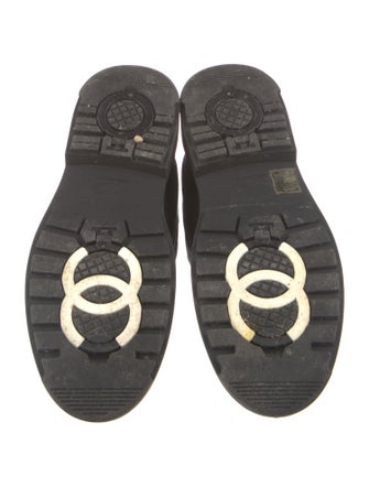 Chanel 2018 Interlocking CC Logo Combat Boots