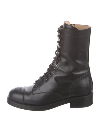 Chanel 2019 Interlocking CC Logo Combat Boots