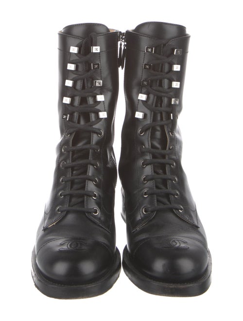 Chanel 2019 Interlocking CC Logo Combat Boots
