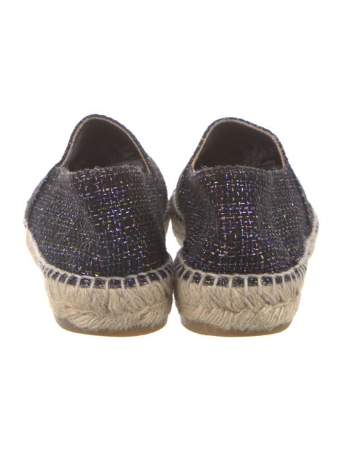 Chanel Interlocking CC Logo Tweed Espadrilles