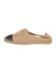 Chanel Interlocking CC Logo Leather Espadrilles