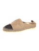 Chanel Interlocking CC Logo Leather Espadrilles