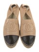 Chanel Interlocking CC Logo Leather Espadrilles