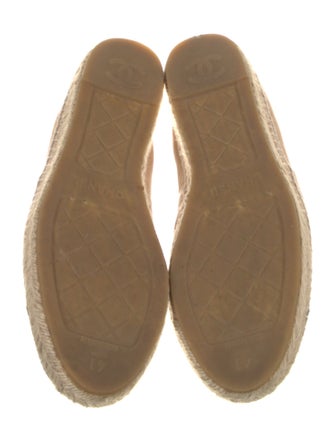 Chanel Interlocking CC Logo Leather Espadrilles