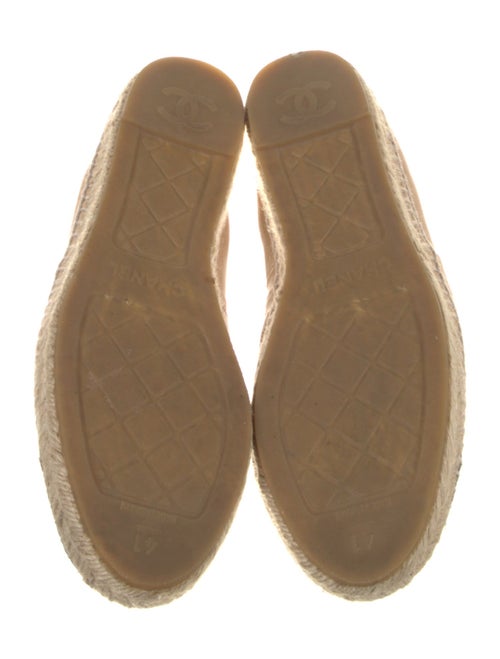 Chanel Interlocking CC Logo Leather Espadrilles