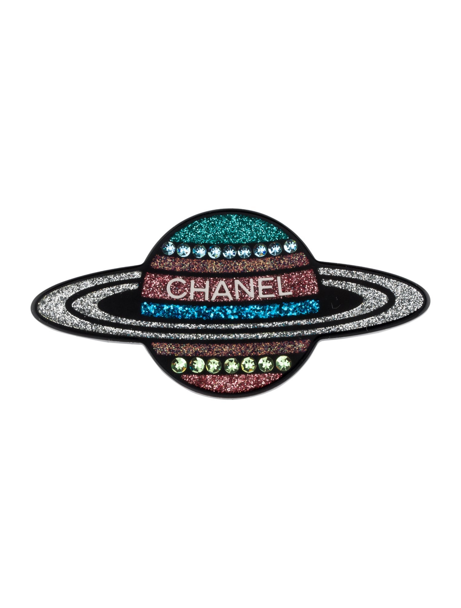 Chanel Strass & Resin Planet Brooch
