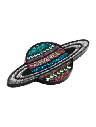 Chanel Strass & Resin Planet Brooch