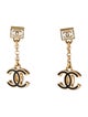 Chanel 2024 Enamel CC Drop Earrings