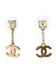 Chanel 2024 Enamel CC Drop Earrings