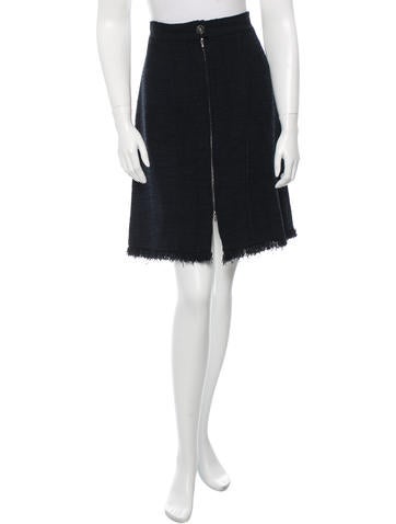 Chanel Bouclé Knee-Length Skirt