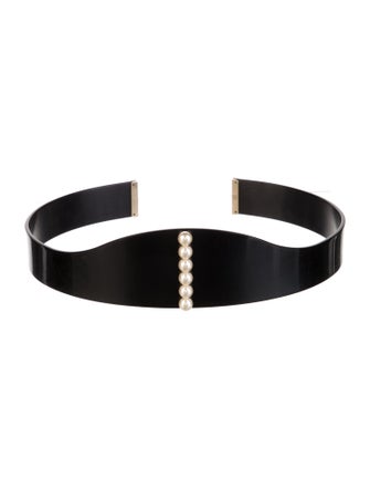 Chanel 2015 Faux Pearl Accents Waist Belt