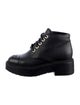 Chanel Interlocking CC Logo Leather Combat Boots