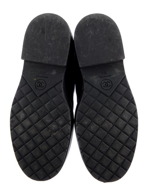 Chanel Interlocking CC Logo Leather Combat Boots