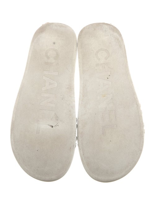 Chanel Interlocking CC Logo Rubber Slides