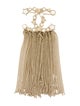 Chanel Faux Pearl CC Chain Fringe Brooch