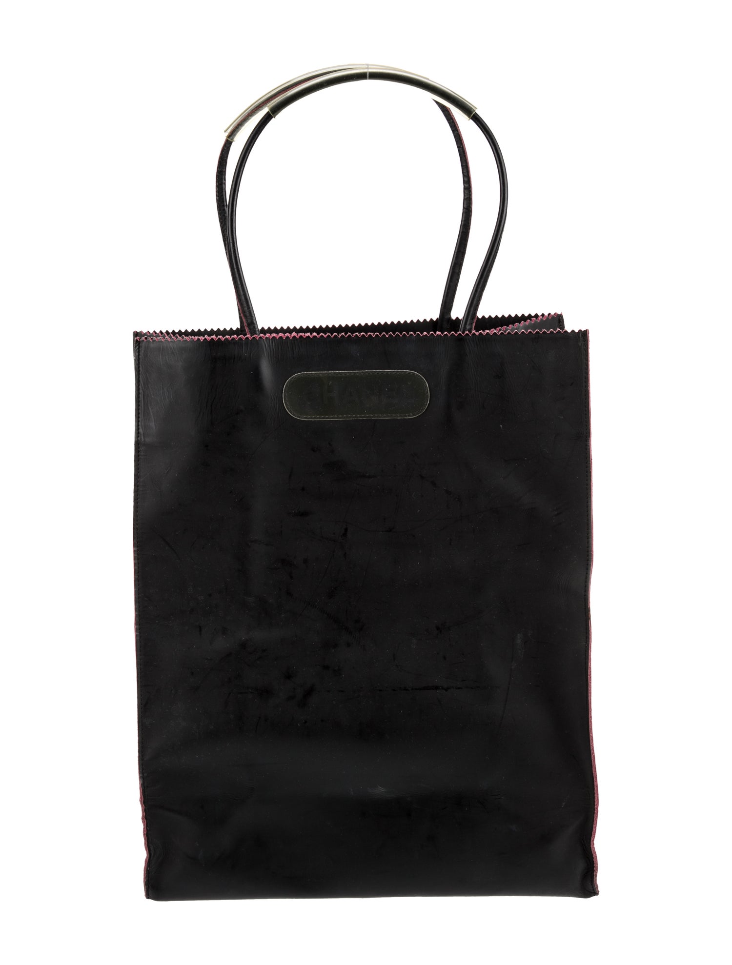 Chanel Leather Logo Tote