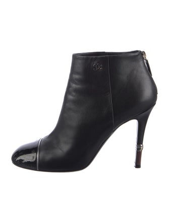 Chanel Interlocking CC Logo Lambskin Boots