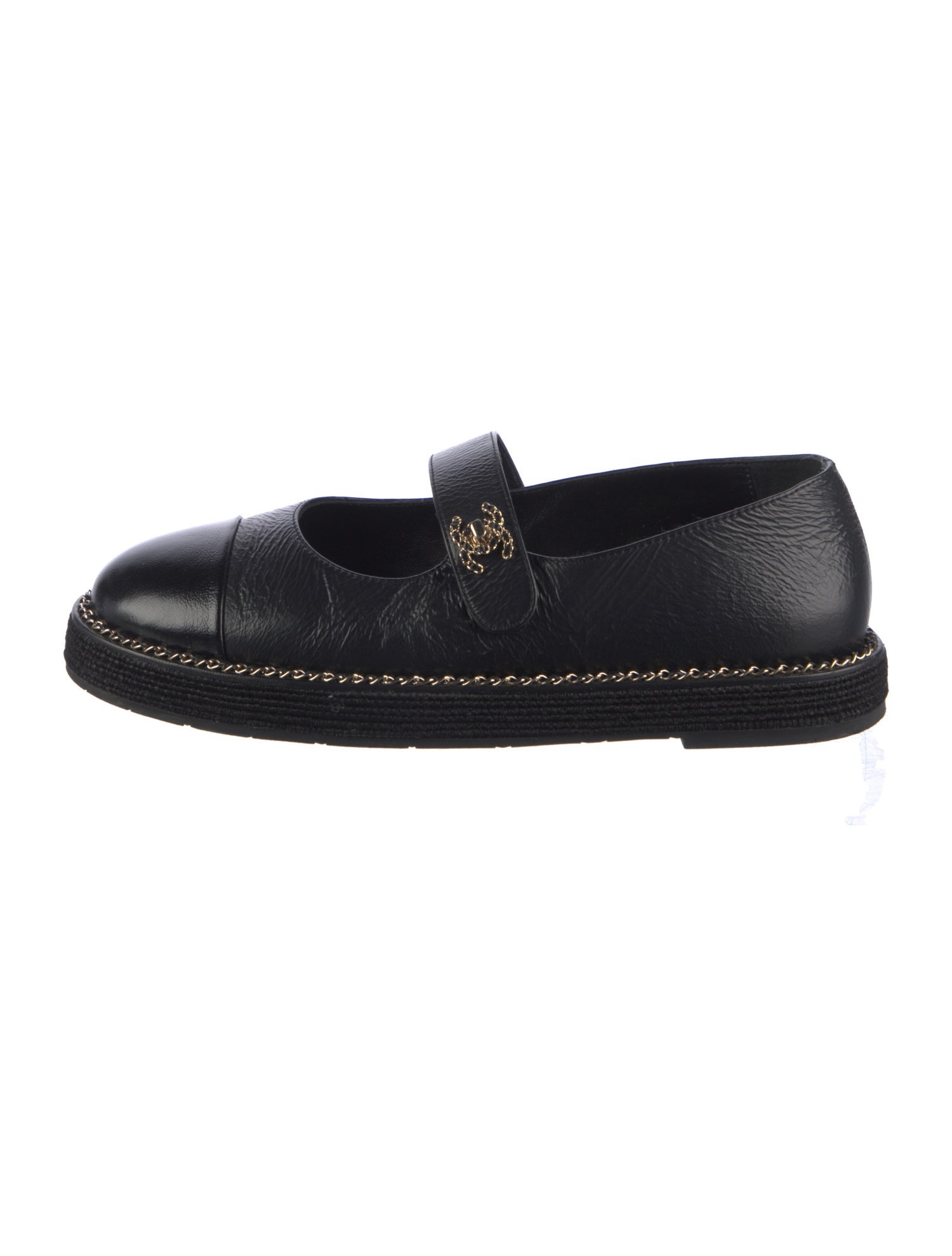 Chanel 2024 Interlocking CC Logo Mary Jane Flats