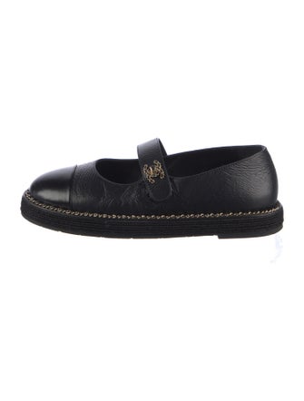 Chanel 2024 Interlocking CC Logo Mary Jane Flats