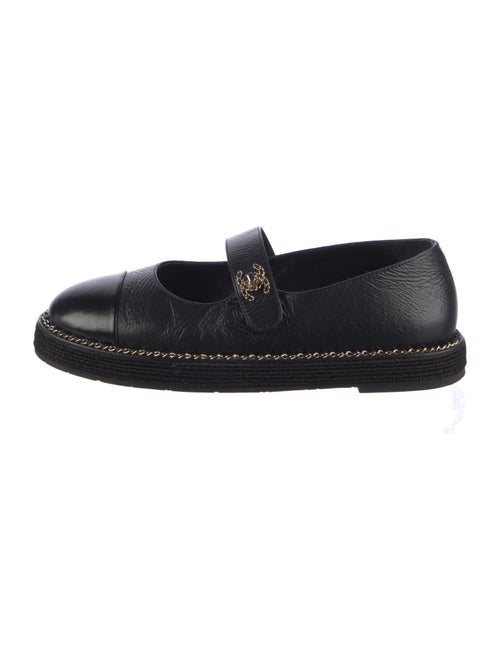 Chanel 2024 Interlocking CC Logo Mary Jane Flats
