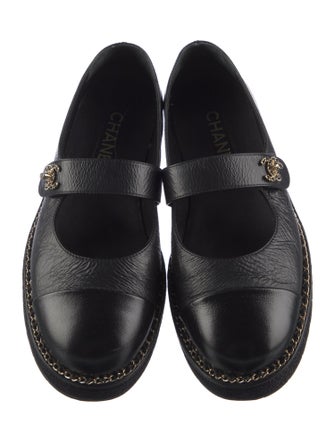 Chanel 2024 Interlocking CC Logo Mary Jane Flats