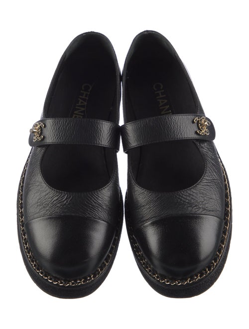 Chanel 2024 Interlocking CC Logo Mary Jane Flats