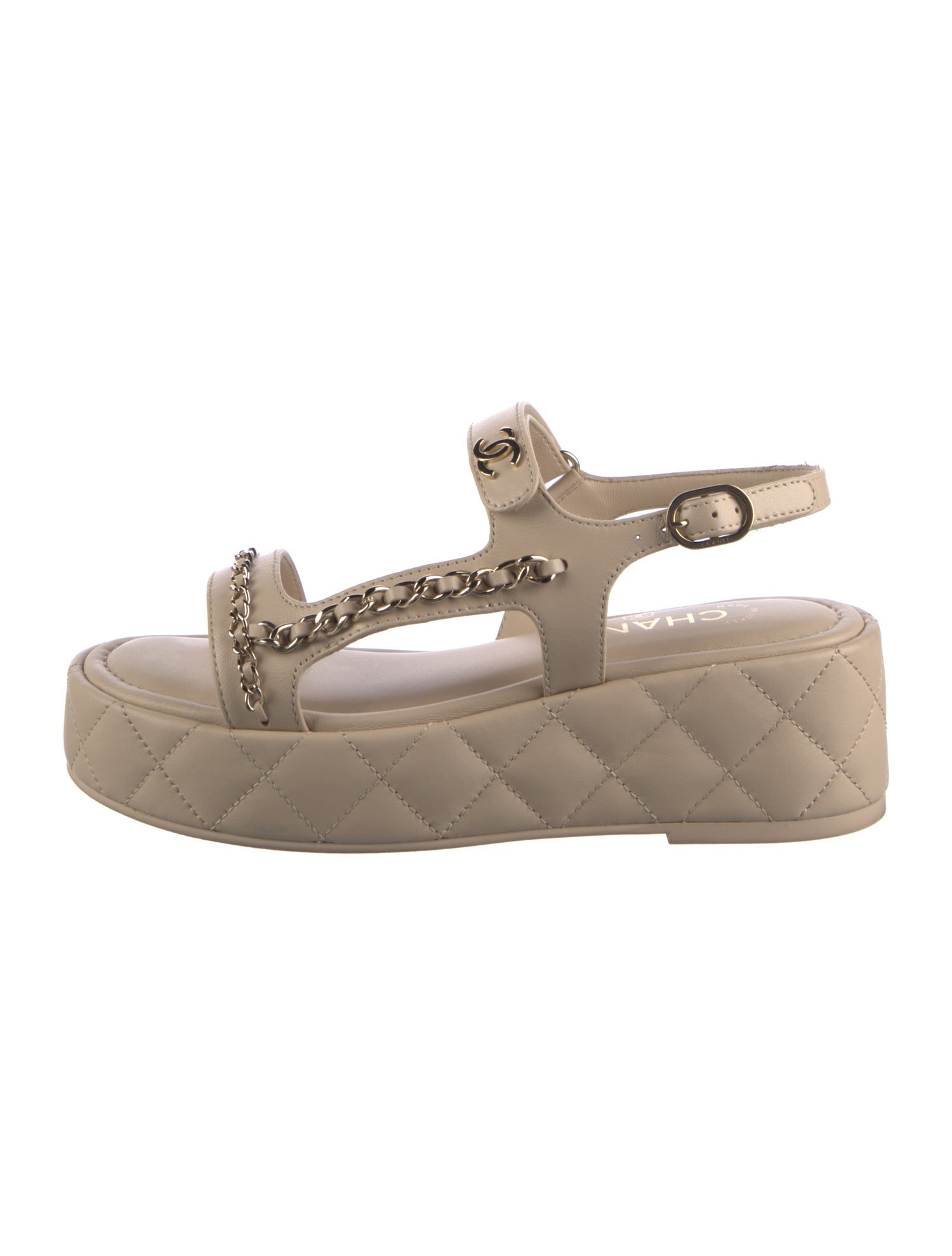 Chanel 2025 Interlocking CC Logo Sandals