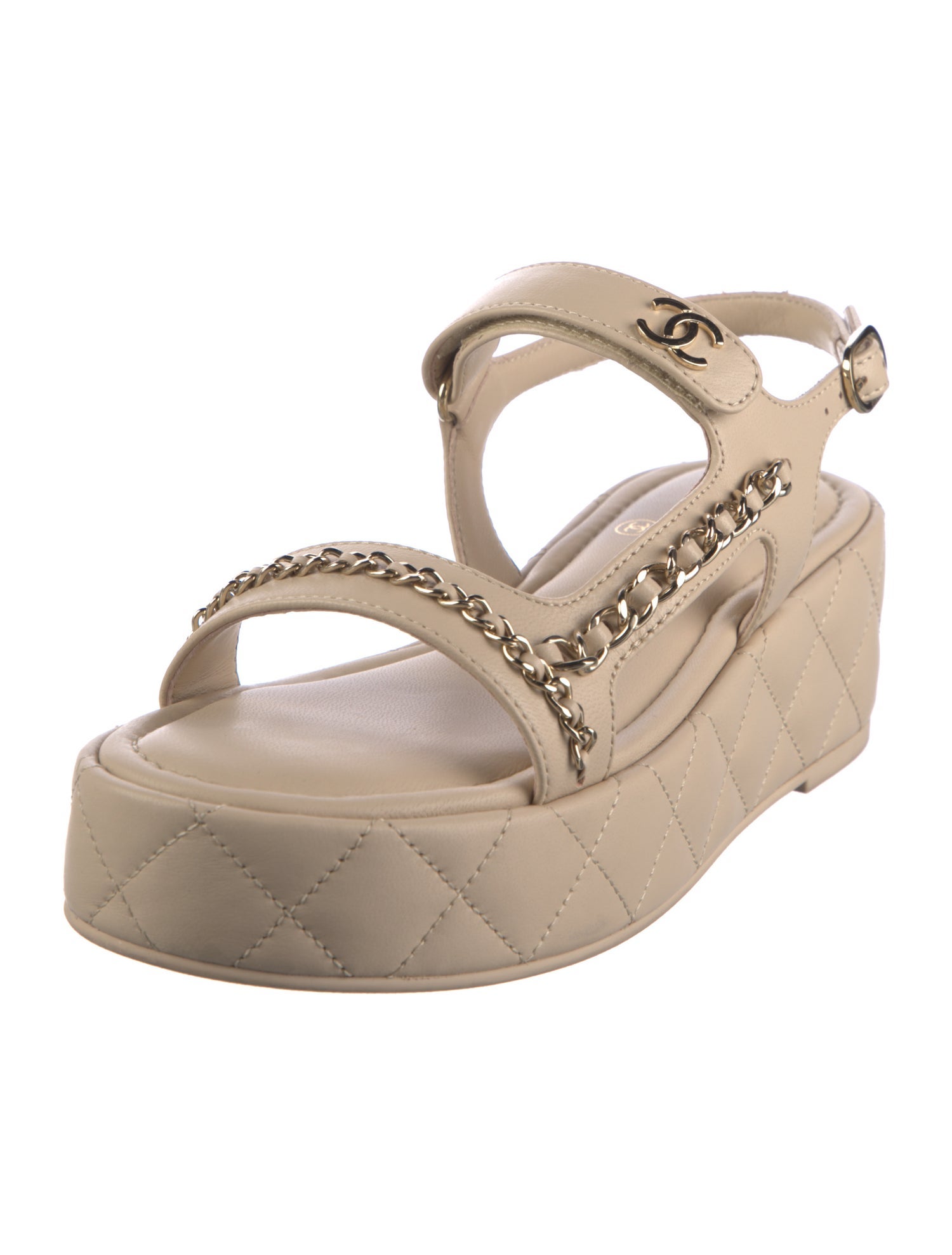 Chanel 2025 Interlocking CC Logo Sandals