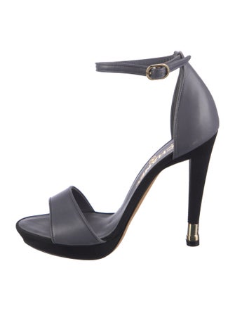 Chanel Interlocking CC Logo Leather Sandals