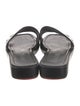 Chanel Interlocking CC Logo Leather Slides