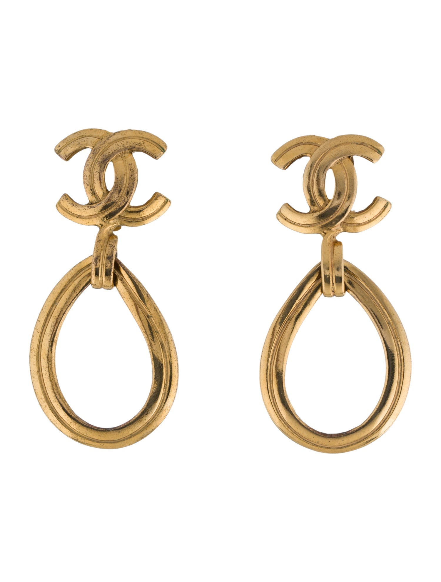 Chanel Vintage CC Drop Clip-On Earrings