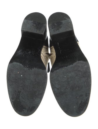 Chanel Interlocking CC Logo Tweed Lace-Up Boots